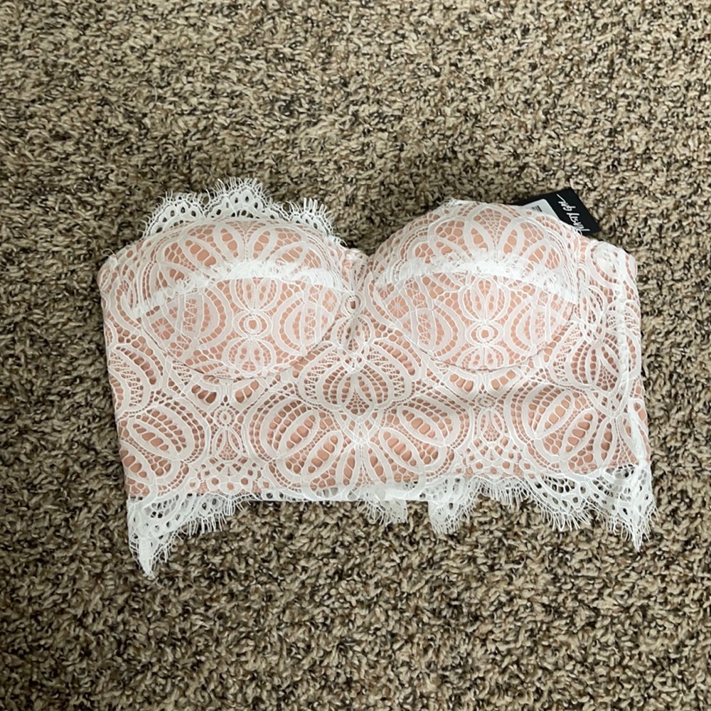 Nasty Gal Lace Bandeau Crop Top